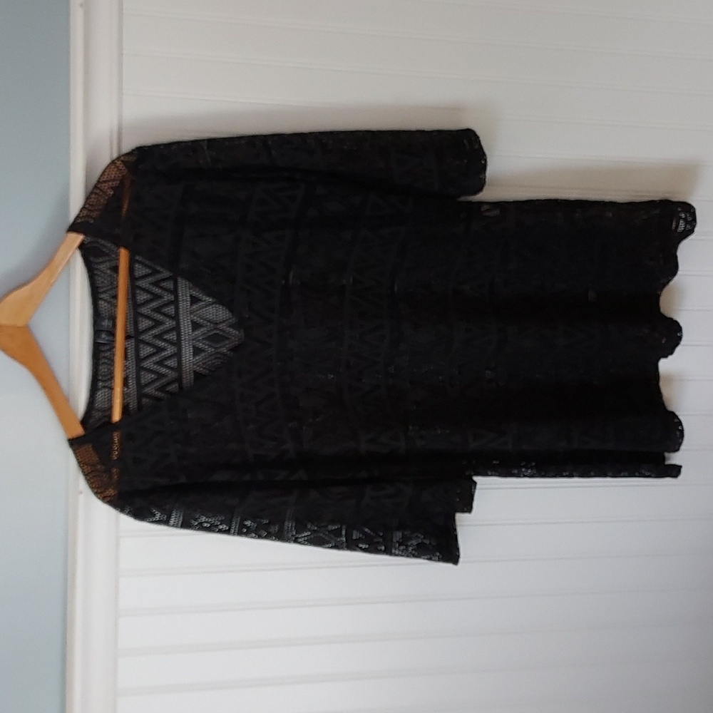 Black Lace Swim Coverup